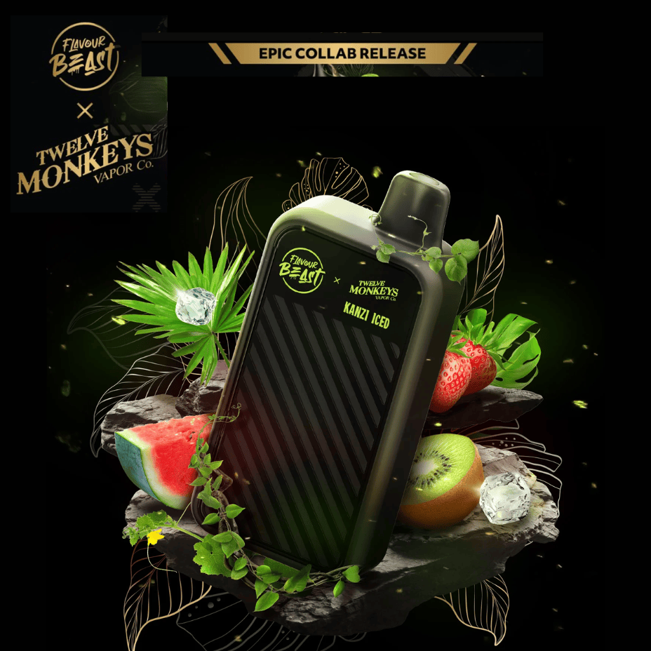 flavor beast 50k vape Flavour X 12 Monkeys Beast Mode Max 2 Disposable-Kanzi – Brandon SuperStore & Cannabis Nicotine:Salt Nicotine 55mg - 30ml (TFN) Flavour-Energy Drinks XROS PODS 0.6Ω mesh