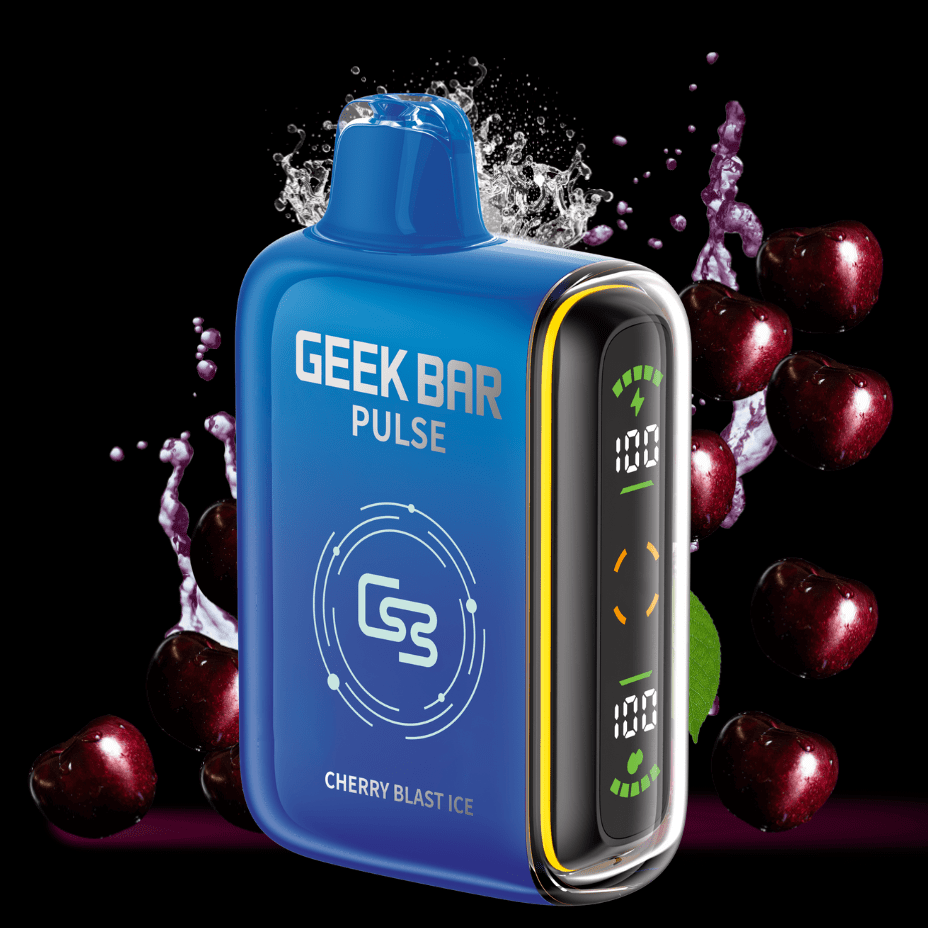 Geek Bar Pulse 9000 - Cherry Blast Ice in Brandon MB, Canada Brandon Vape SuperStore & Cannabis Geek Bar Pulse 9000 - Cherry Blast Ice in Brandon MB, Canada Brandon Vape SuperStore & Cannabis