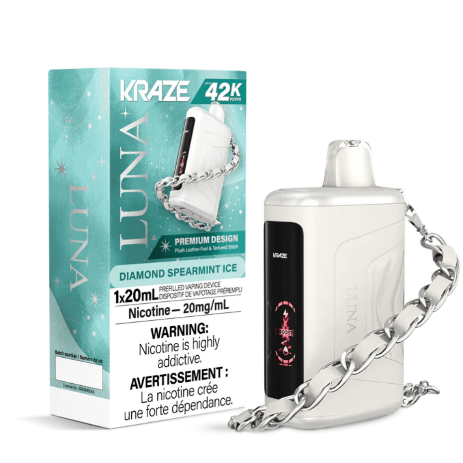 Kraze Luna Disposable Vape-Diamond Spearmint Ice Brandon Vape SuperStore and Cannabis Manitoba Canada