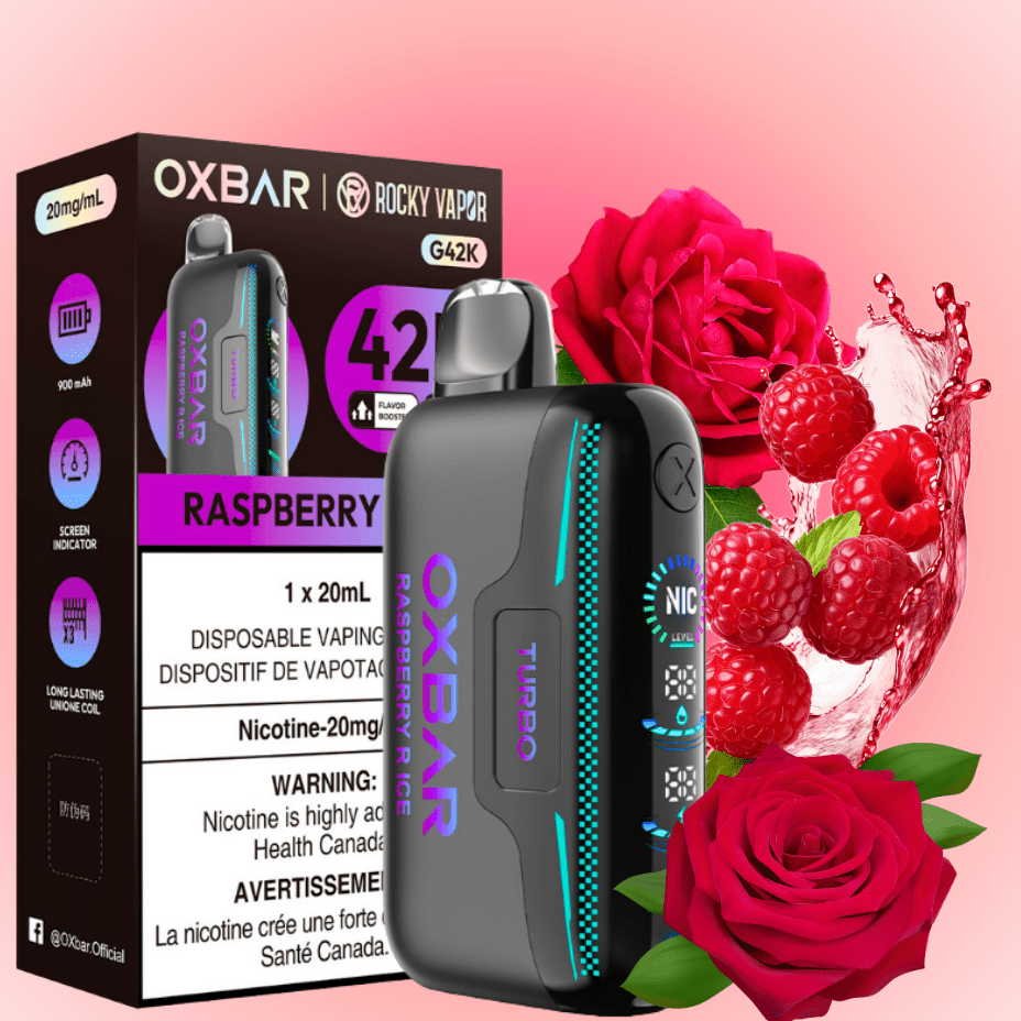 Oxbar G42k Disposable Vape-Raspberry R Ice in Brandon MB, Canada Brandon Vape SuperStore & Cannabis Oxbar G42k Disposable Vape-Raspberry R Ice in Brandon MB, Canada Brandon Vape SuperStore & Cannabis