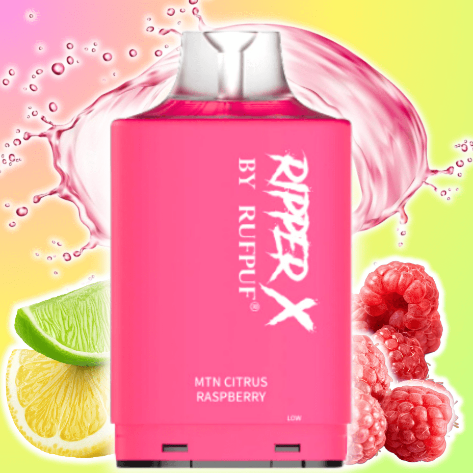 RufPuf Ripper X 50K - MTN Citrus Raspberry 50000 Puffs / 20mg Brandon Vape SuperStore and Cannabis Manitoba Canada