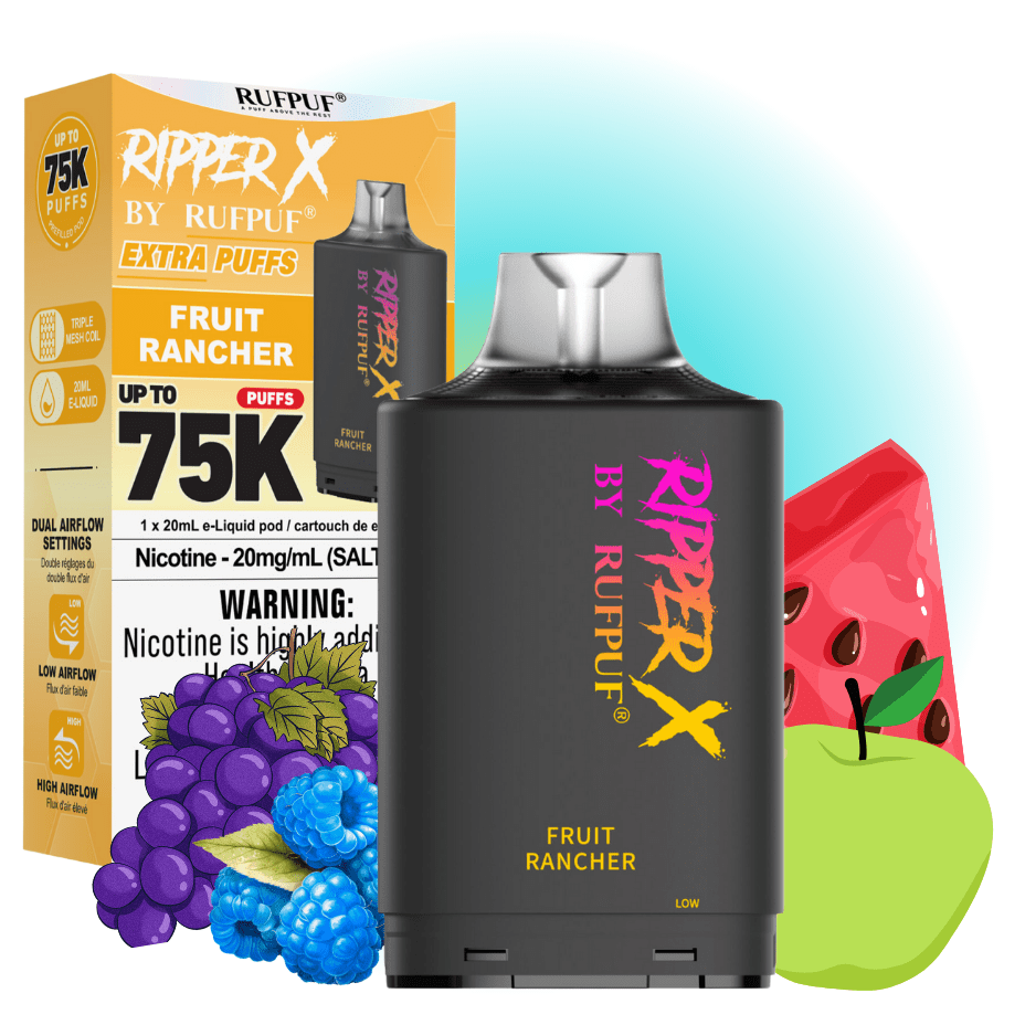 RufPuf Ripper X 75k Turbo Pod - Fruit Rancher Brandon Vape SuperStore and Cannabis Manitoba Canada
