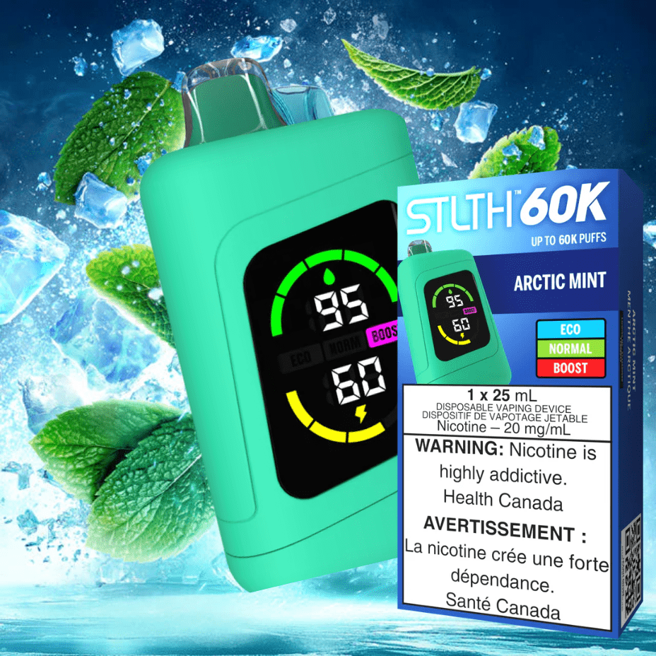 STLTH 60k Disposable Vape-Arctic Mint Brandon Vape SuperStore and Cannabis Manitoba Canada