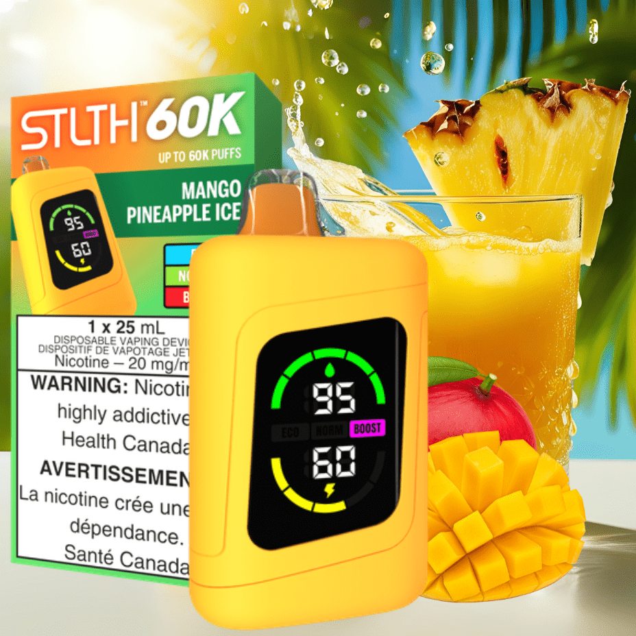 STLTH 60K Disposable Vape-Mango Pineapple Ice 20mg / 60000 Puffs Brandon Vape SuperStore and Cannabis Manitoba Canada