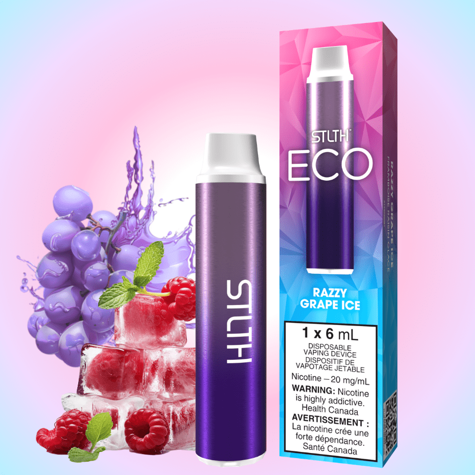 STLTH Eco Disposable Vape - Razzy Grape Ice 20mg Brandon Vape SuperStore and Cannabis Manitoba Canada