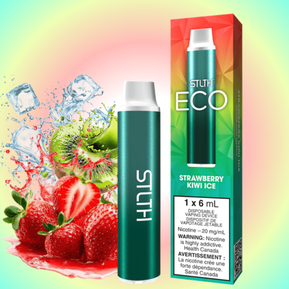 STLTH Eco Disposable Vape - Strawberry Kiwi Ice 20mg Brandon Vape SuperStore and Cannabis Manitoba Canada