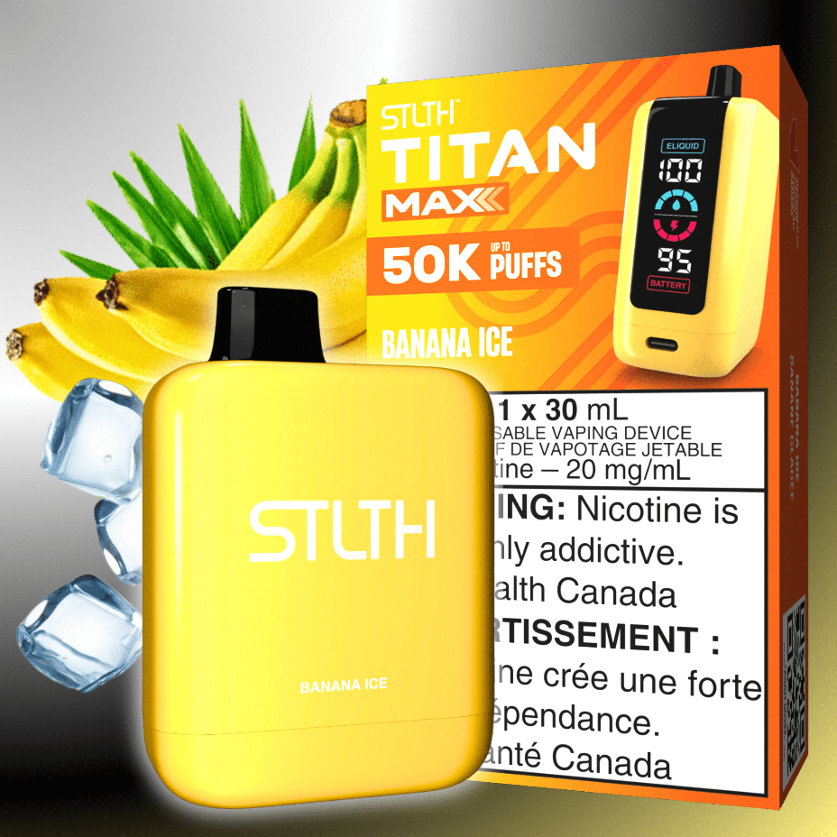 STLTH Titan Max 50k Disposable Vape-Banana Ice 50000 Puffs Brandon Vape SuperStore and Cannabis Manitoba Canada
