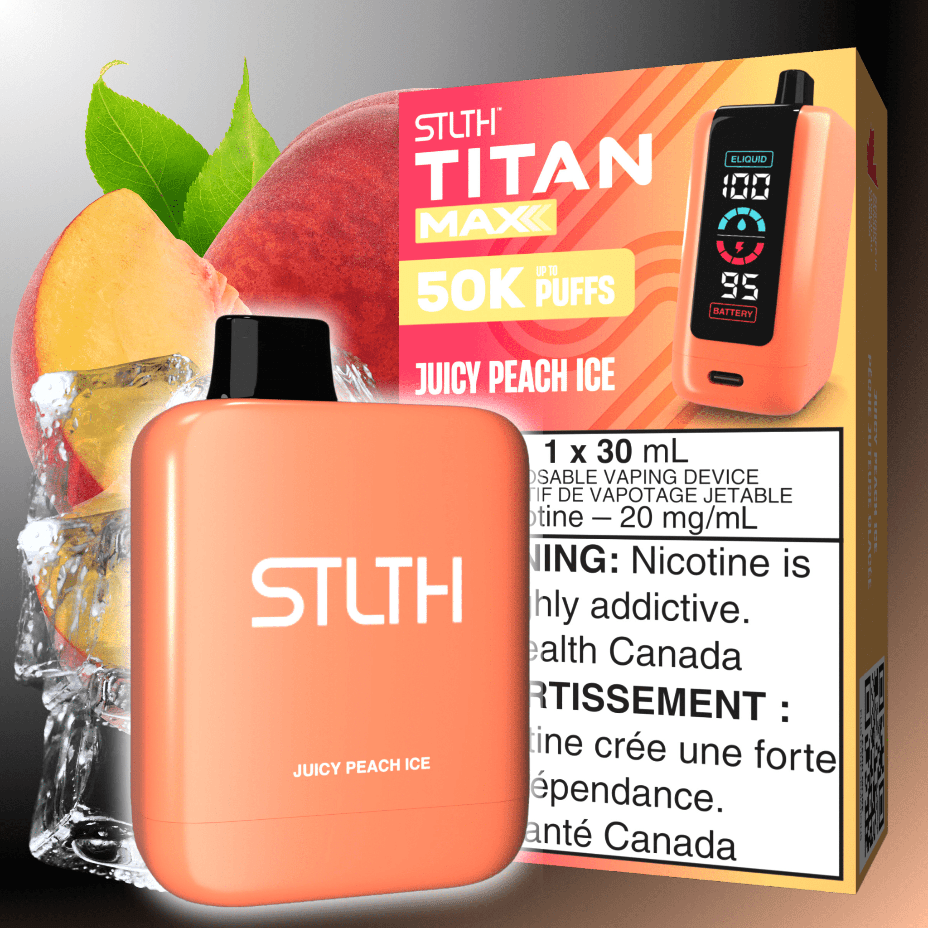 STLTH Titan Max 50k Disposable Vape-Juicy Peach Ice 50000 Puffs Brandon Vape SuperStore and Cannabis Manitoba Canada