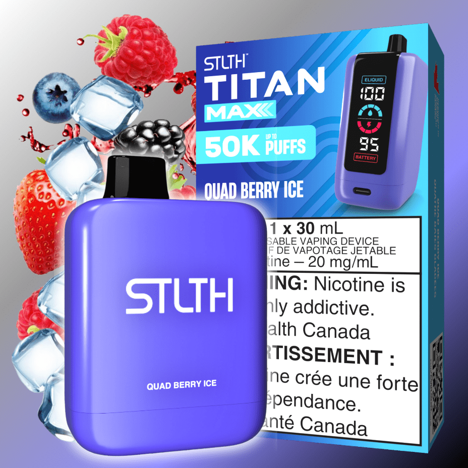 STLTH Titan Max 50k Disposable Vape-Quad Berry Ice 50000 Puffs Brandon Vape SuperStore and Cannabis Manitoba Canada
