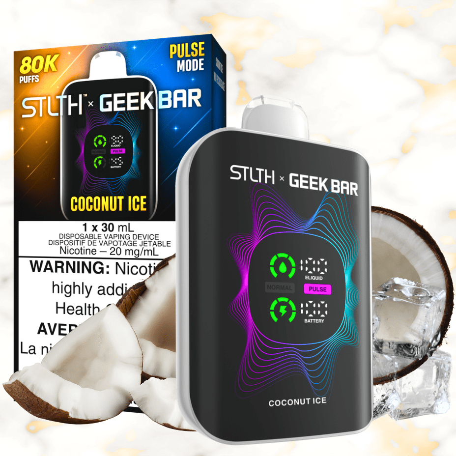 STLTH x Geek Bar 80K Disposable Vape-Coconut Ice Brandon Vape SuperStore and Cannabis Manitoba Canada