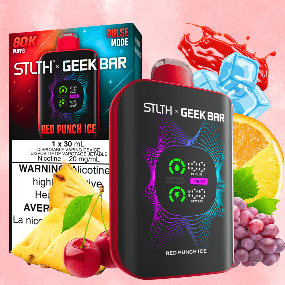 STLTH x Geek Bar 80K Disposable Vape-Red Punch Ice Brandon Vape SuperStore and Cannabis Manitoba Canada
