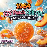 1964 FZY Peach CBG:THC Sativa Gummies-10x4.2g Brandon Vape SuperStore and Cannabis Manitoba Canada
