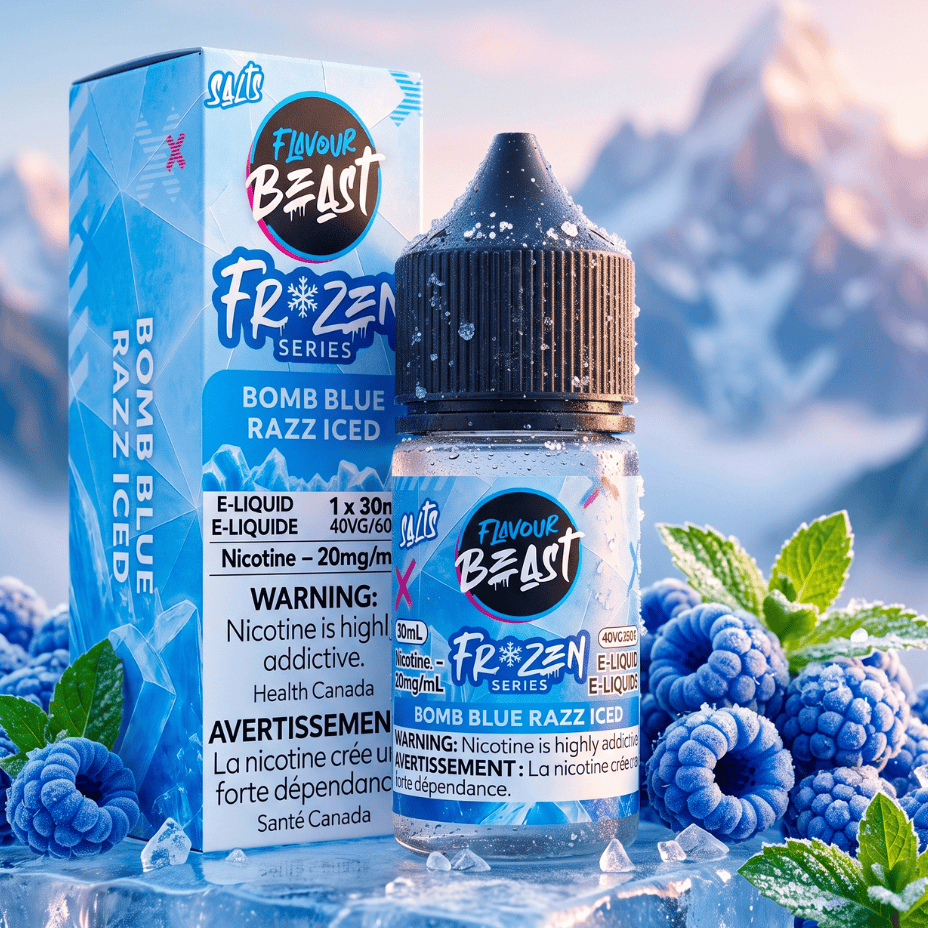 Flavour Beast Salt Frozen-Bomb Blue Razz Iced 20mg / 30ml Brandon Vape SuperStore and Cannabis Manitoba Canada