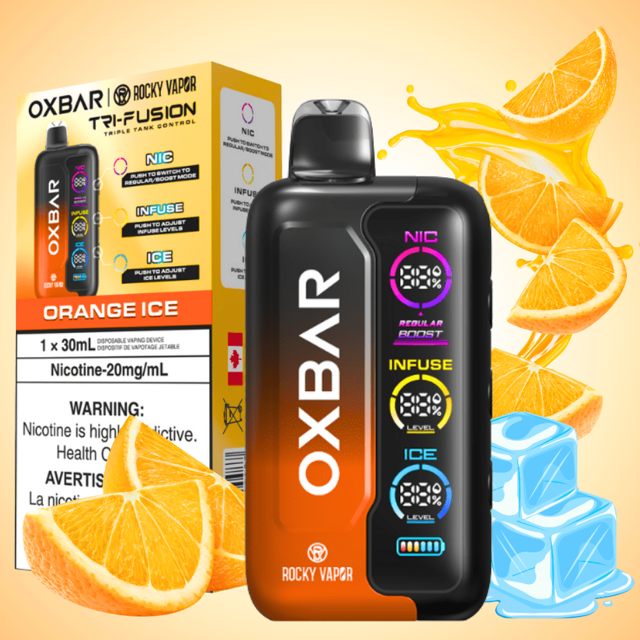 Oxbar Tri-Fusion 45k Disposable Vape-Orange Ice 20mg / 45000 Puffs Brandon Vape SuperStore and Cannabis Manitoba Canada
