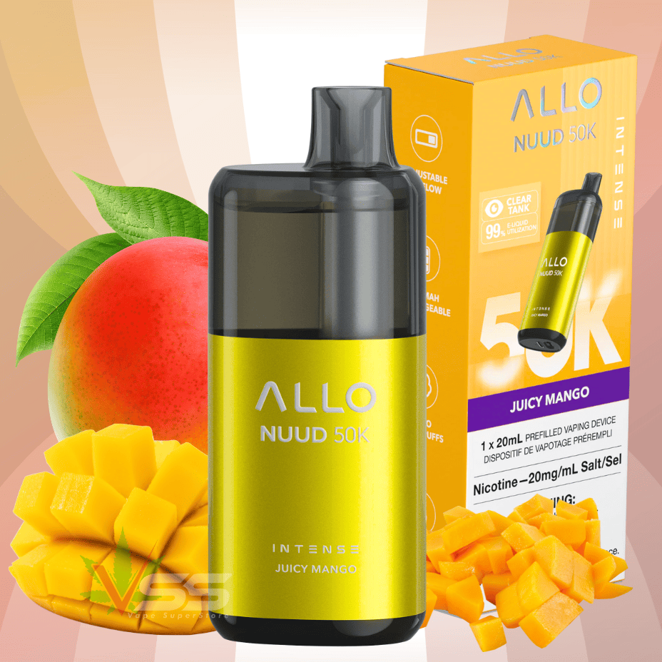 ALLO Nuud 50K Disposable Vape - Juicy Mango Brandon Vape SuperStore and Cannabis Manitoba Canada