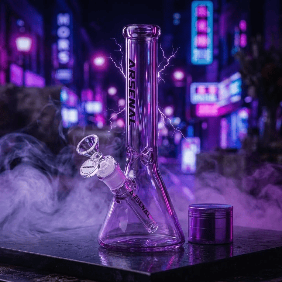 Arsenal 4mm Beaker Bong-8" Brandon Vape SuperStore and Cannabis Manitoba Canada