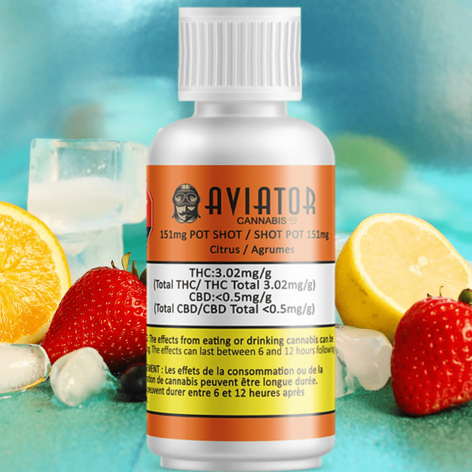 Aviator Cannabis 151mg Pot Shot Citrus (Orange)-50ml 50ml Brandon Vape SuperStore and Cannabis Manitoba Canada