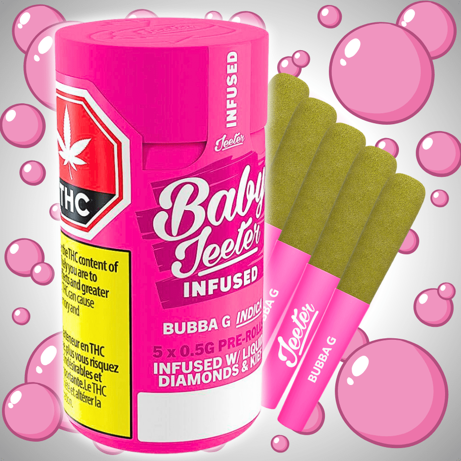 Baby Jeeter Bubba G Liquid Diamond Infused Pre-rolls 5x0.5g 5x0.5g Brandon Vape SuperStore and Cannabis Manitoba Canada