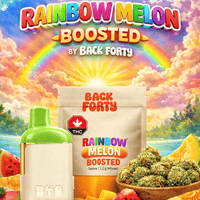 Back Forty Boosted Rainbow Melon Sativa AIO Disposable Vape - 1.2g Brandon Vape SuperStore and Cannabis Manitoba Canada