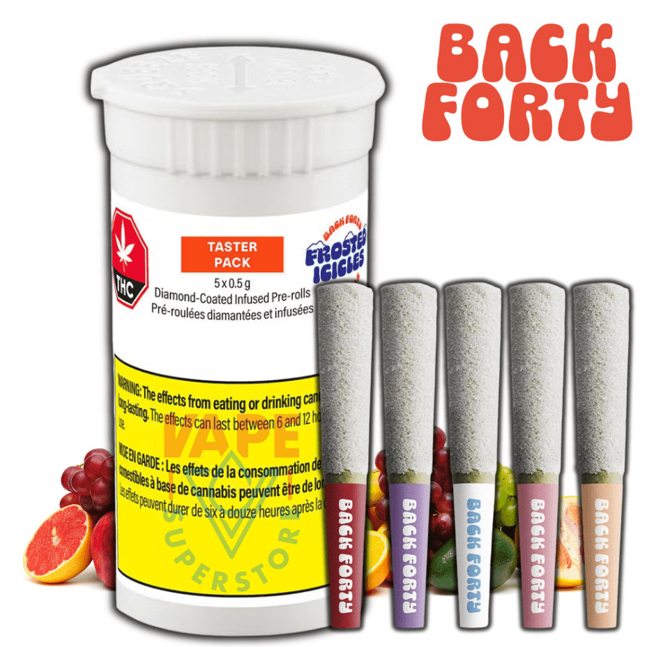 Back Forty Frosted Icicles Infused Pre-roll Taster Pack Brandon Vape SuperStore and Cannabis Manitoba Canada