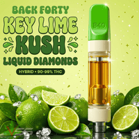 Back Forty Key Lime Kush Liquid Diamonds Hybrid 510 Cartridge - 0.95g Brandon Vape SuperStore and Cannabis Manitoba Canada