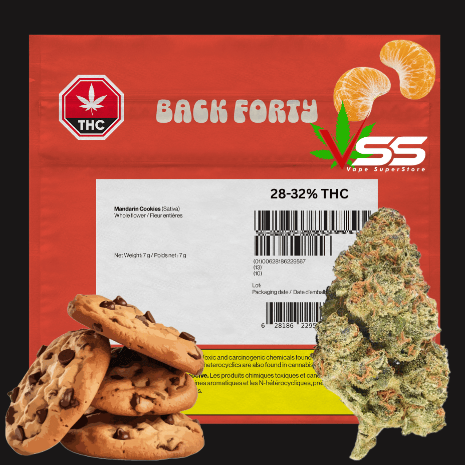 Back Forty Mandarin Cookies Sativa Flower - 7g Brandon Vape SuperStore and Cannabis Manitoba Canada