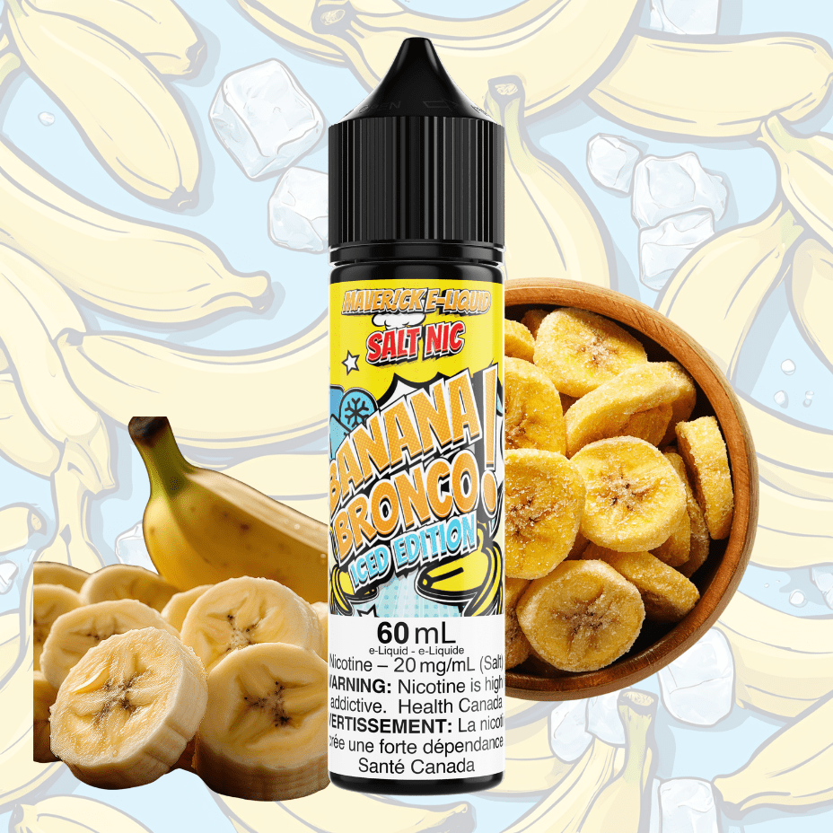 Banana Bronco Iced Salt by Maverick E-Liquid-60mL Brandon Vape SuperStore and Cannabis Manitoba Canada