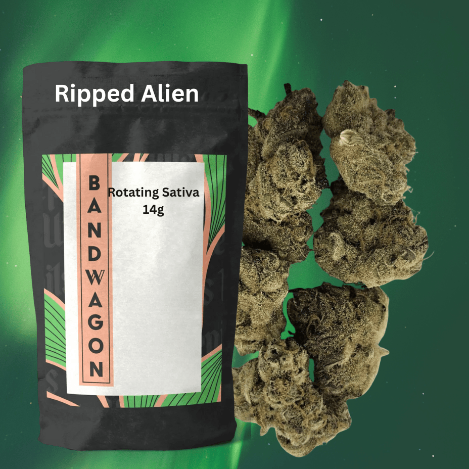 Bandwagon Ripped Alien Sativa Flower-14g Brandon Vape SuperStore and Cannabis Manitoba Canada