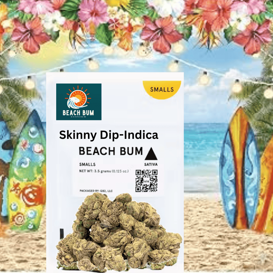 Beach Bum Skinny Dippin Indica Flower - 3.5g Brandon Vape SuperStore and Cannabis Manitoba Canada