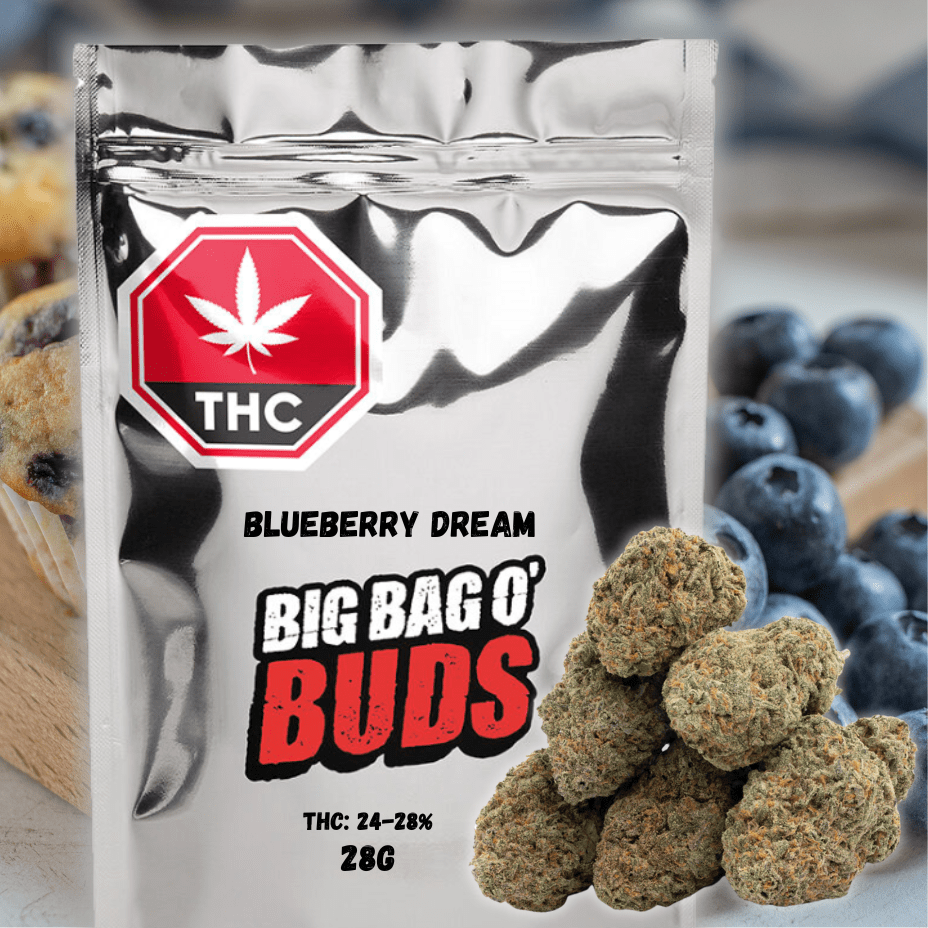 Big Bag O' Buds Blueberry Dream Sativa Flower-28g 28g Brandon Vape SuperStore and Cannabis Manitoba Canada