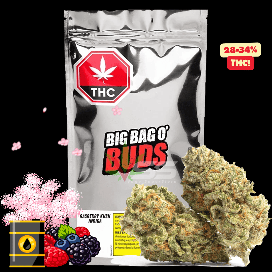 Big Bag O'Buds Gasberry Kush Indica Flower-28g Brandon Vape SuperStore and Cannabis Manitoba Canada