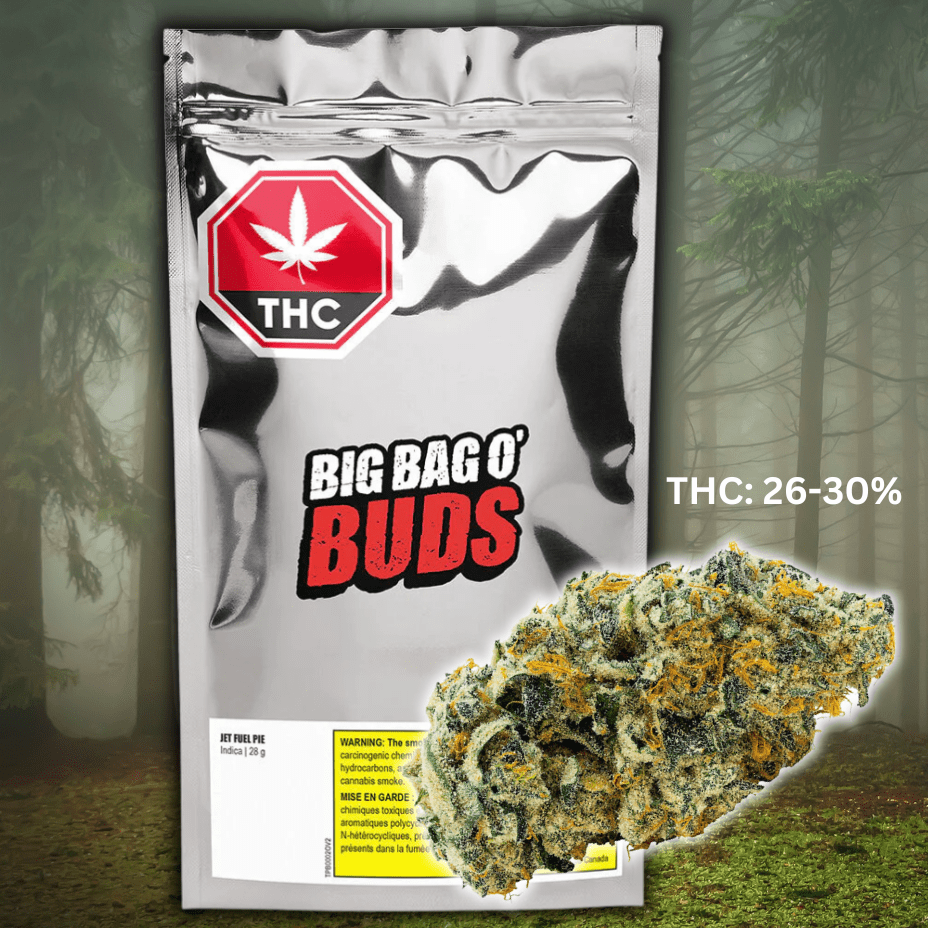 Big Bag O' Buds Jet Fuel Pie Indica Flower-28g 28g Brandon Vape SuperStore and Cannabis Manitoba Canada