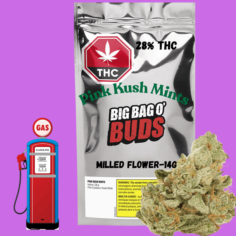 Big Bag O Buds Pink Kush Mints Indica Flower 14g 14g Brandon Vape SuperStore and Cannabis Manitoba Canada