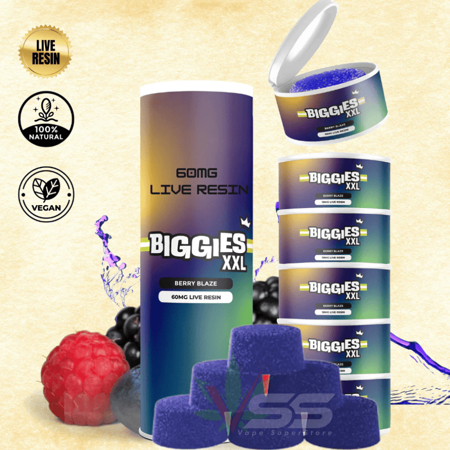 Biggies Berry Blaze Live Resin Gummies-6x8g Brandon Vape SuperStore and Cannabis Manitoba Canada
