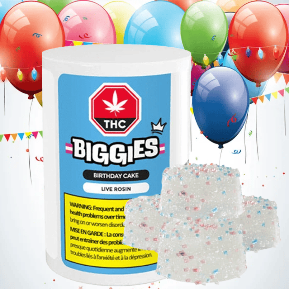 Biggies Birthday Cake Live Rosin Gummies-6x8g Brandon Vape SuperStore and Cannabis Manitoba Canada