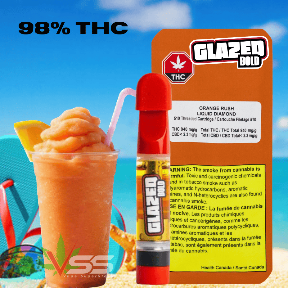 Bold Orange Rush Liquid Diamond Sativa Cart-1g Brandon Vape SuperStore and Cannabis Manitoba Canada