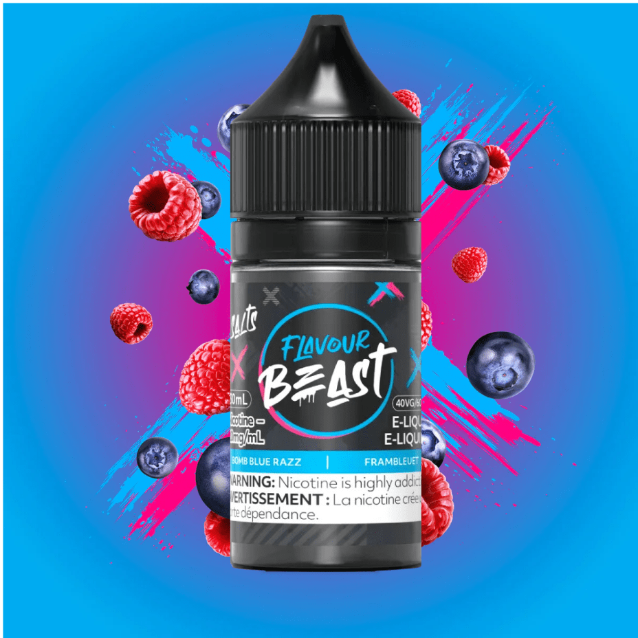 Bomb Blue Razz by Flavour Beast Salts in Manitoba 30ml / 20mg Brandon Vape SuperStore and Cannabis Manitoba Canada