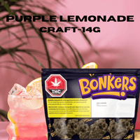 Bonkers Purple  Lemonade Indica CRAFT Flower-14g Brandon Vape SuperStore and Cannabis Manitoba Canada