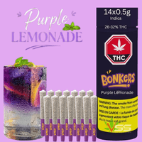 Bonkers Purple Lemonade Indica Pre-Rolls - 14x0.5g Brandon Vape SuperStore and Cannabis Manitoba Canada