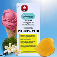 Boomstick Gelato 41 Live Resin Sativa Shatter - 1g Brandon Vape SuperStore and Cannabis Manitoba Canada