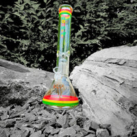 Boss Glass 7mm Tree Perc Logo Beaker Bong 16" Brandon Vape SuperStore and Cannabis Manitoba Canada