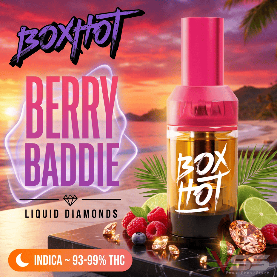 BOXHOT Berry Baddie Liquid Diamond Indica 510 Cartridge - 1g Brandon Vape SuperStore and Cannabis Manitoba Canada