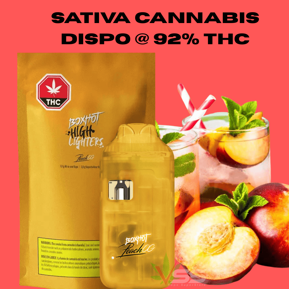Boxhot Highlighter Peach OG Disposable Vape-1g Brandon Vape SuperStore and Cannabis Manitoba Canada