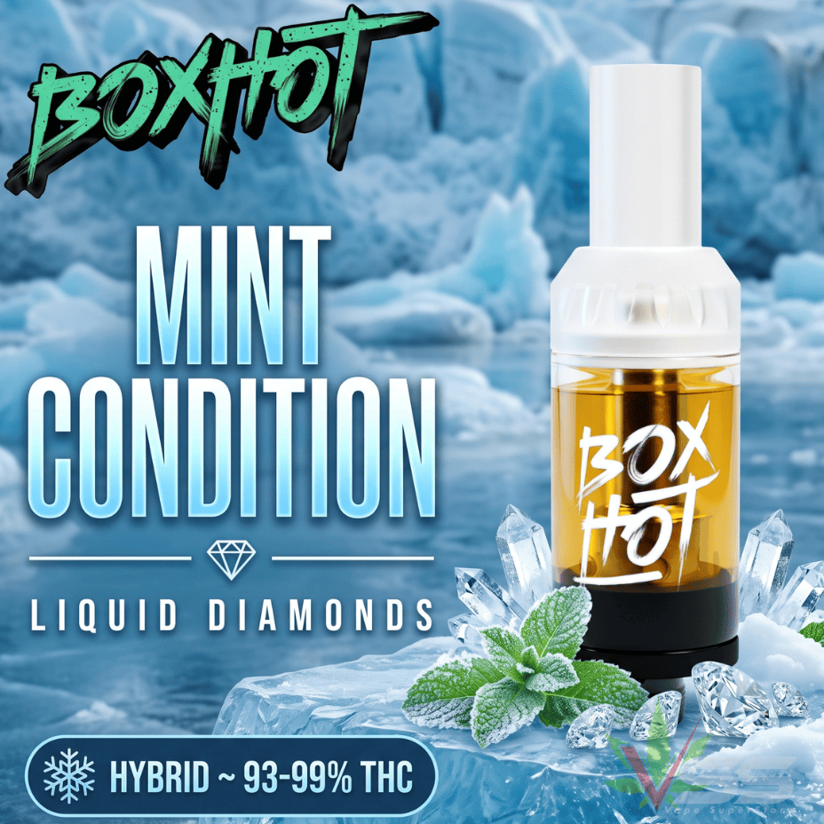 BOXHOT Mint Condition Liquid Diamond Hybrid 510 Cartridge - 1g Brandon Vape SuperStore and Cannabis Manitoba Canada