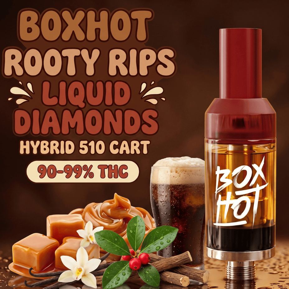 BOXHOT Rooty Rips Liquid Diamond Hybrid 510 Cart - 1g Brandon Vape SuperStore and Cannabis Manitoba Canada
