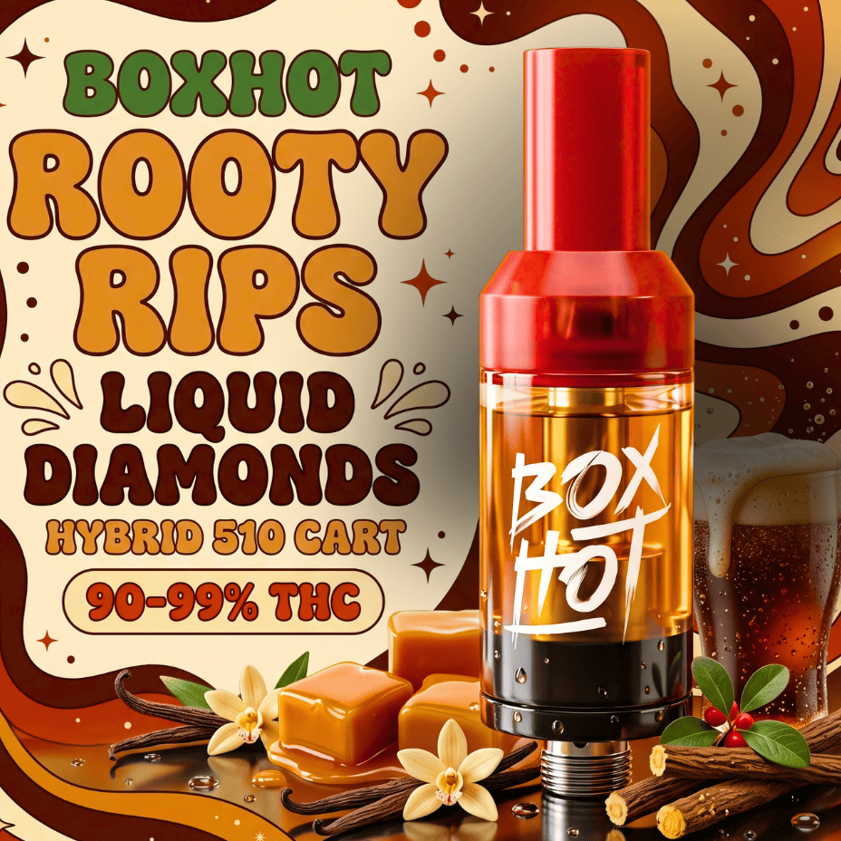 BOXHOT Rooty Rips Liquid Diamond Hybrid 510 Cart - 1g Brandon Vape SuperStore and Cannabis Manitoba Canada