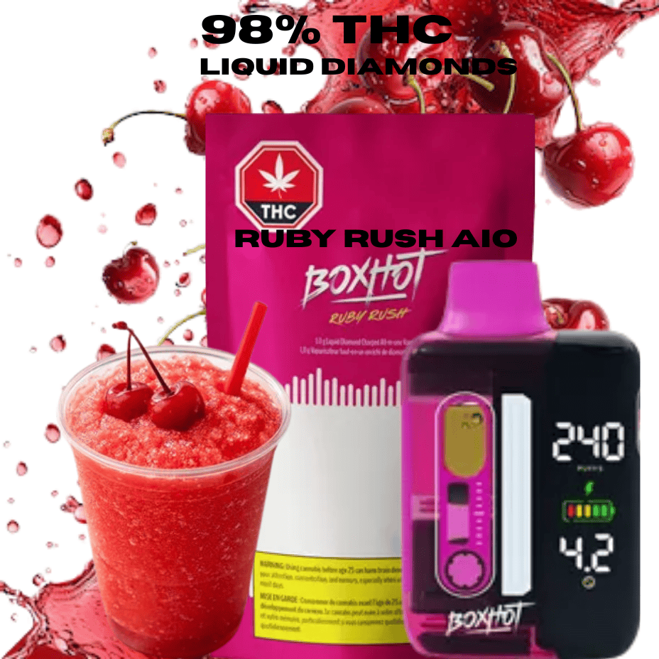 Boxhot Ruby Rush Liquid Diamond Disposable Vape-1g Brandon Vape SuperStore and Cannabis Manitoba Canada