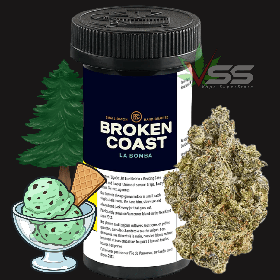 Broken Coast La Bomba Hybrid CRAFT Flower-7g Brandon Vape SuperStore and Cannabis Manitoba Canada