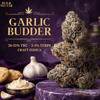 Bud & Nectar Garlic Budder Indica CRAFT Flower - 28g Brandon Vape SuperStore and Cannabis Manitoba Canada