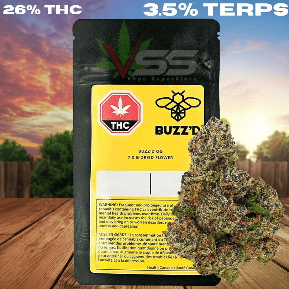 Buzz'd OG Indica Flower - 7g Brandon Vape SuperStore and Cannabis Manitoba Canada